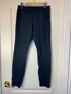 Lolë Women’s Black Thermal Leggings Size S Insulated Ankle Zip Outdoor Pants